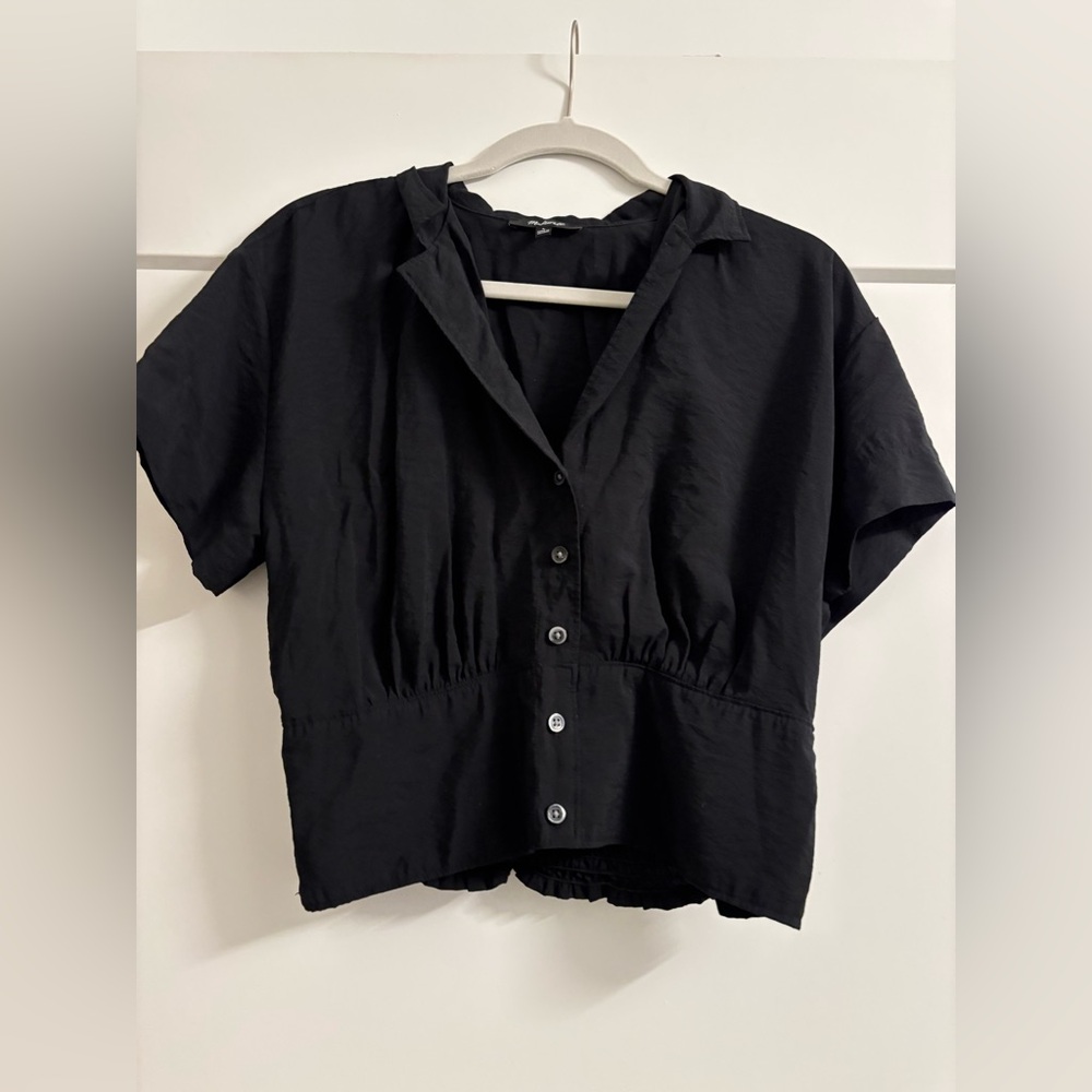 Madewell Black Button-Down Shirt